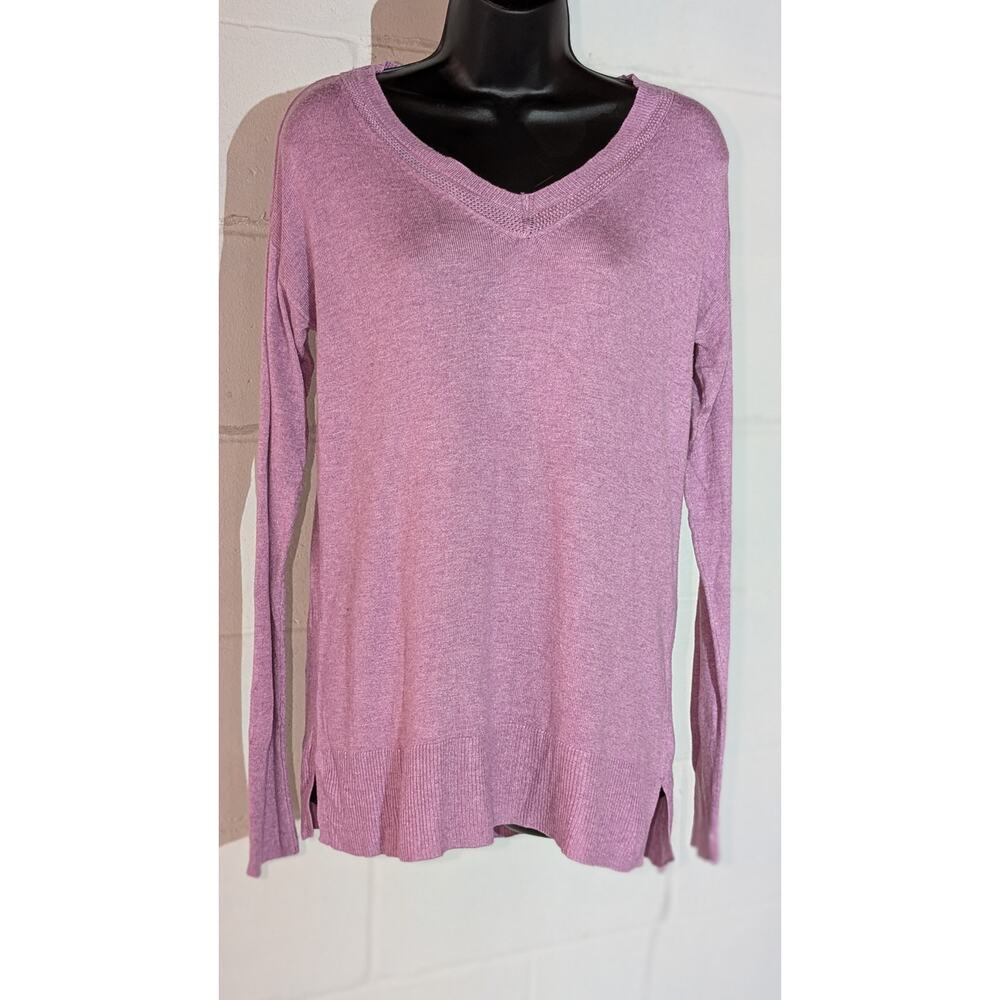 A New Day V-Neck Long Sleeve Knit Soft Sweater Top Pullover Casual Small